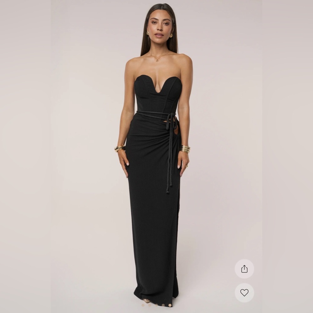 JLUXLABEL Black Linen Skirt Set